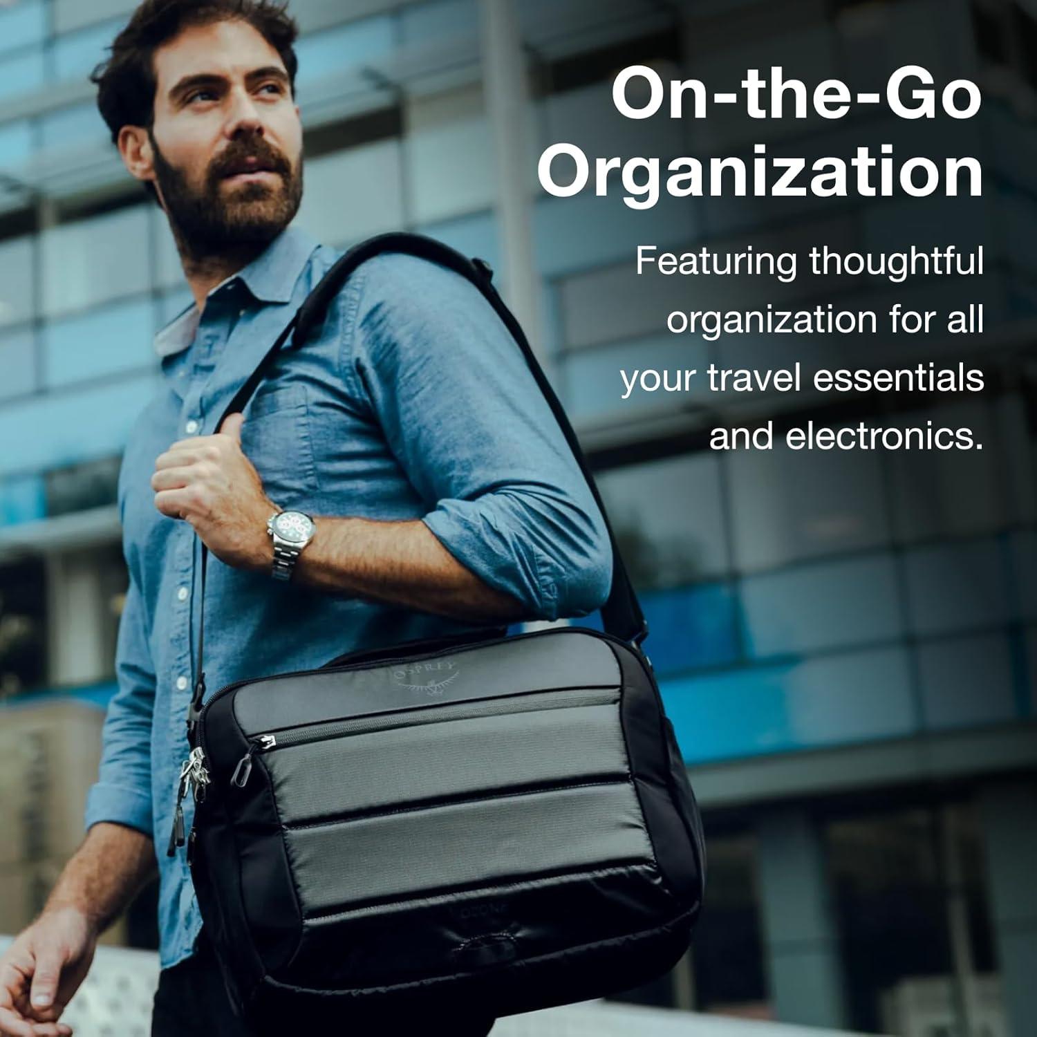 imageOsprey Ozone Brief Bag Lightweight Shoulder Bag with Padded Laptop Sleeve Removable Strap and Hidden Cash Pocket Travel Briefcase and Personal Item Fits Most 16quot Laptops CarryOn Companion