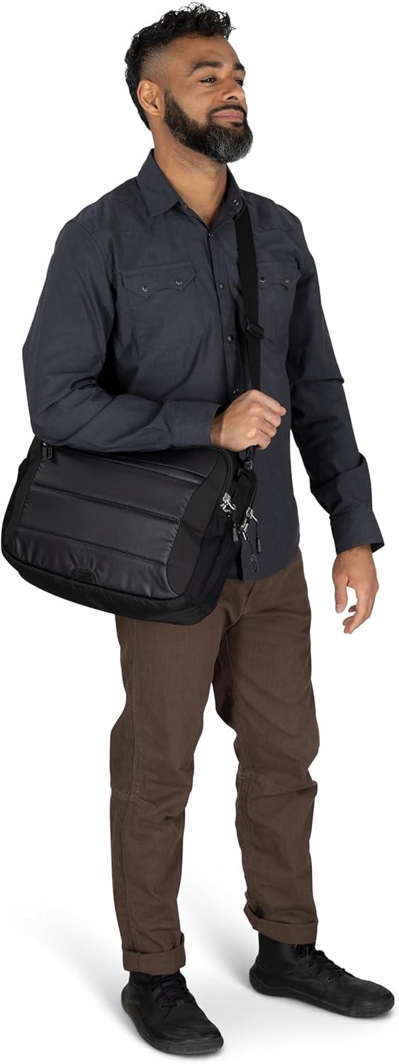 imageOsprey Ozone Brief Bag Lightweight Shoulder Bag with Padded Laptop Sleeve Removable Strap and Hidden Cash Pocket Travel Briefcase and Personal Item Fits Most 16quot Laptops CarryOn Companion