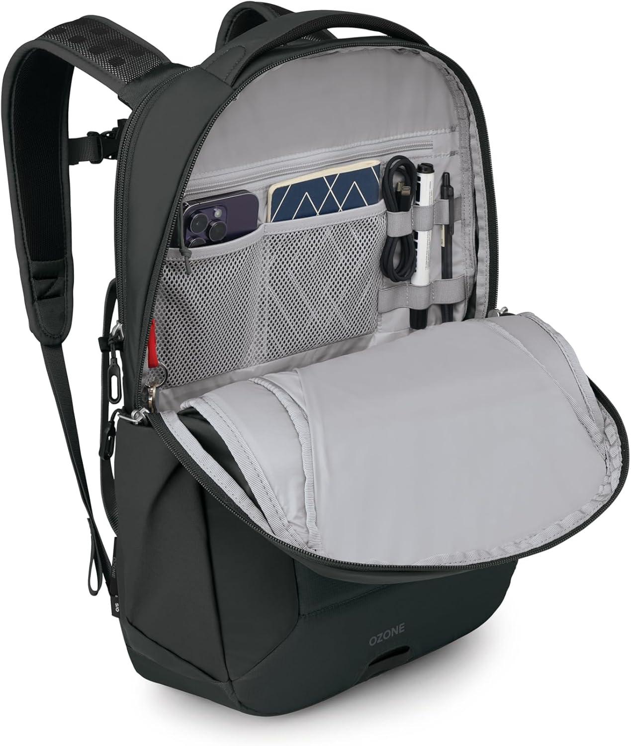 imageOsprey Ozone Laptop Backpack with Ventilated AirScape Backpanel Lightweight Travel Backpack with 16 Laptop Sleeve CarryOn Compatible Travel Bag for Men and Women BlackBlack