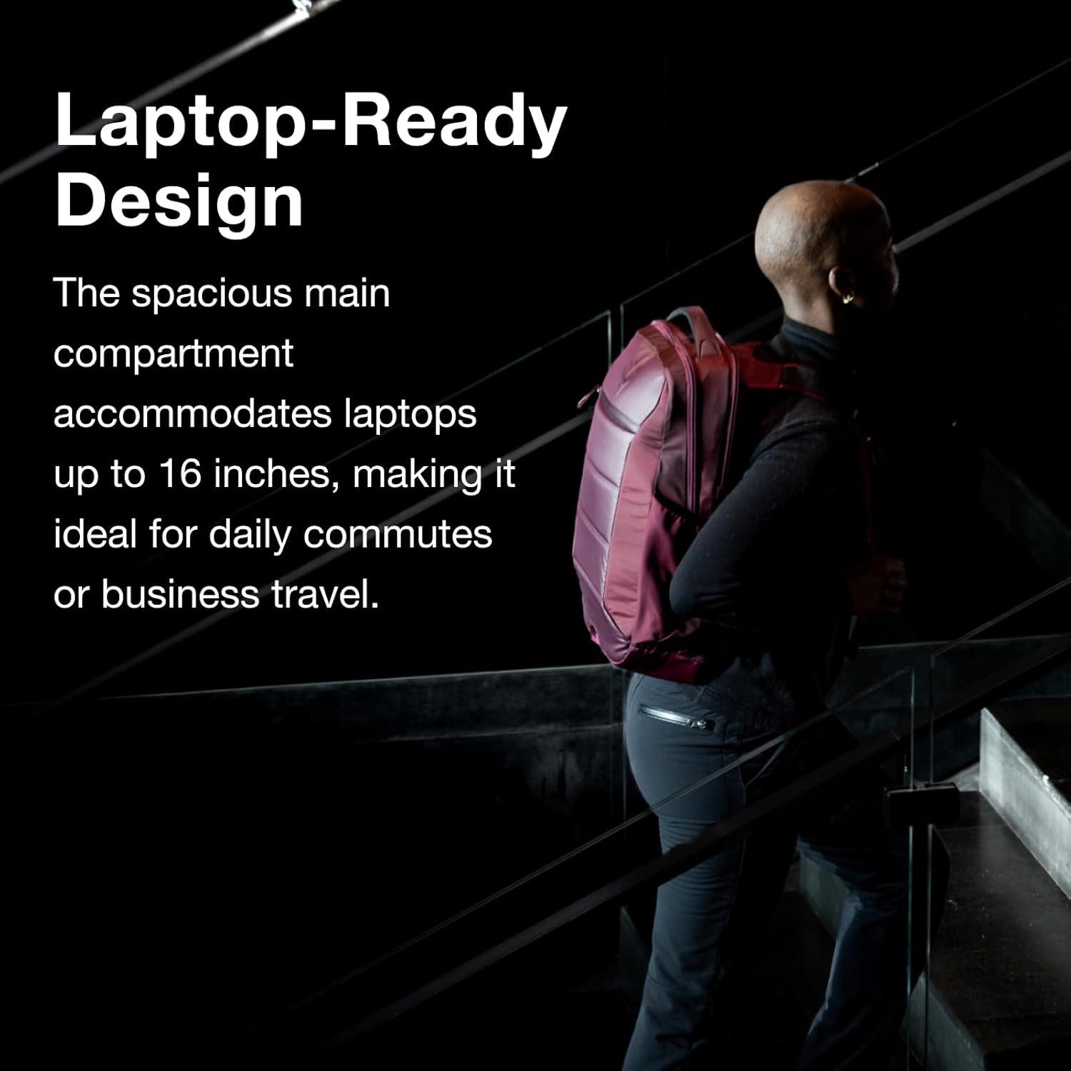 imageOsprey Ozone Slim Pack Lightweight Laptop Backpack with AirScape Suspension Water Bottle Pockets ampamp Slim Travel Design Fits Most 16quot Laptops Personal Item or CarryOn Compatible Moody BurgundyMoody Burgundy