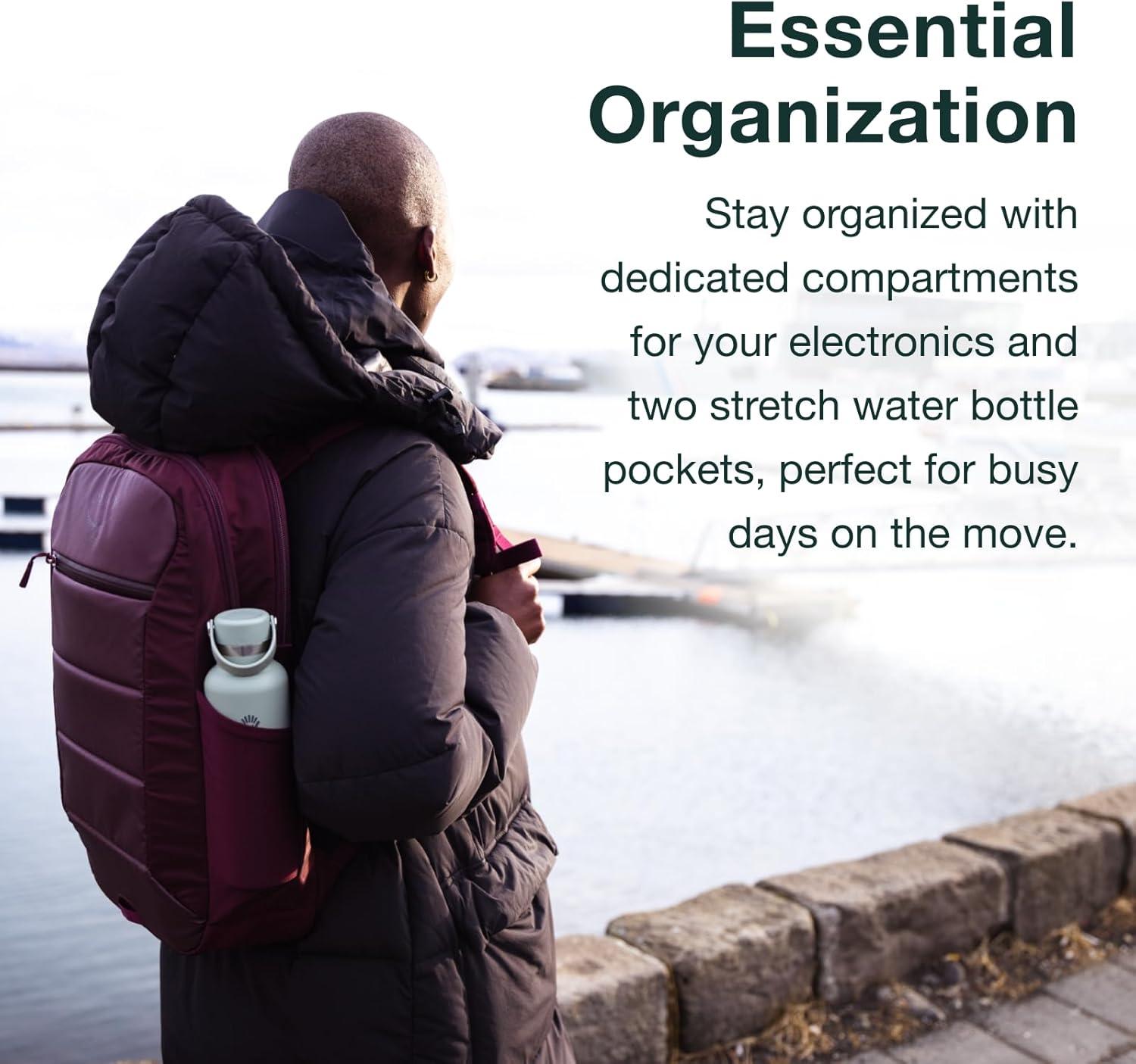 imageOsprey Ozone Slim Pack Lightweight Laptop Backpack with AirScape Suspension Water Bottle Pockets ampamp Slim Travel Design Fits Most 16quot Laptops Personal Item or CarryOn Compatible Moody BurgundyMoody Burgundy