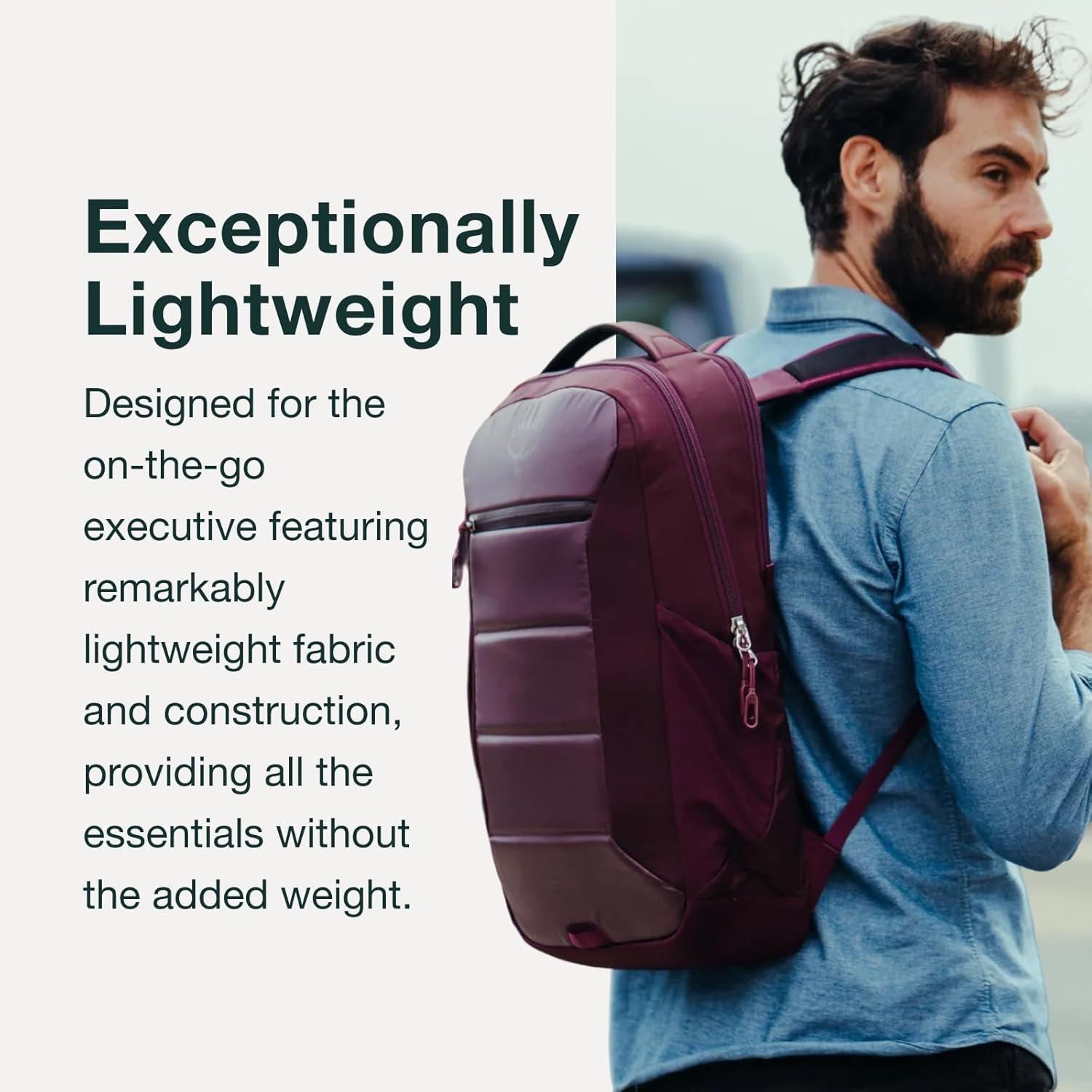 imageOsprey Ozone Slim Pack Lightweight Laptop Backpack with AirScape Suspension Water Bottle Pockets ampamp Slim Travel Design Fits Most 16quot Laptops Personal Item or CarryOn Compatible Moody BurgundyMoody Burgundy