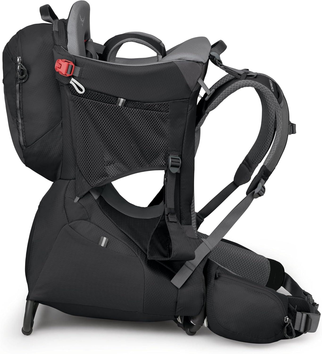 imageOsprey Poco Premium Child Carrier Backpack Deluxe Kid Carrier for Hiking with Builtin Sunshade Removable Daypack and Adjustable Fit Premium Comfort for Parent and ChildBlack