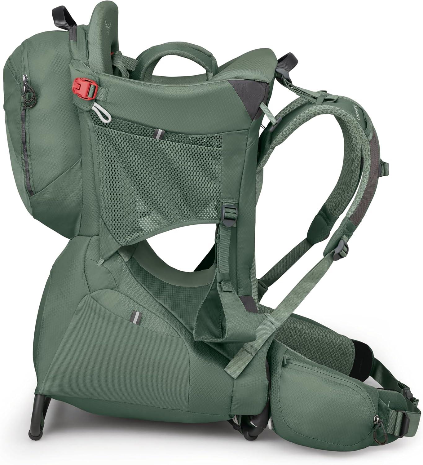 imageOsprey Poco Premium Child Carrier Backpack Deluxe Kid Carrier for Hiking with Builtin Sunshade Removable Daypack and Adjustable Fit Premium Comfort for Parent and ChildKoseret Green