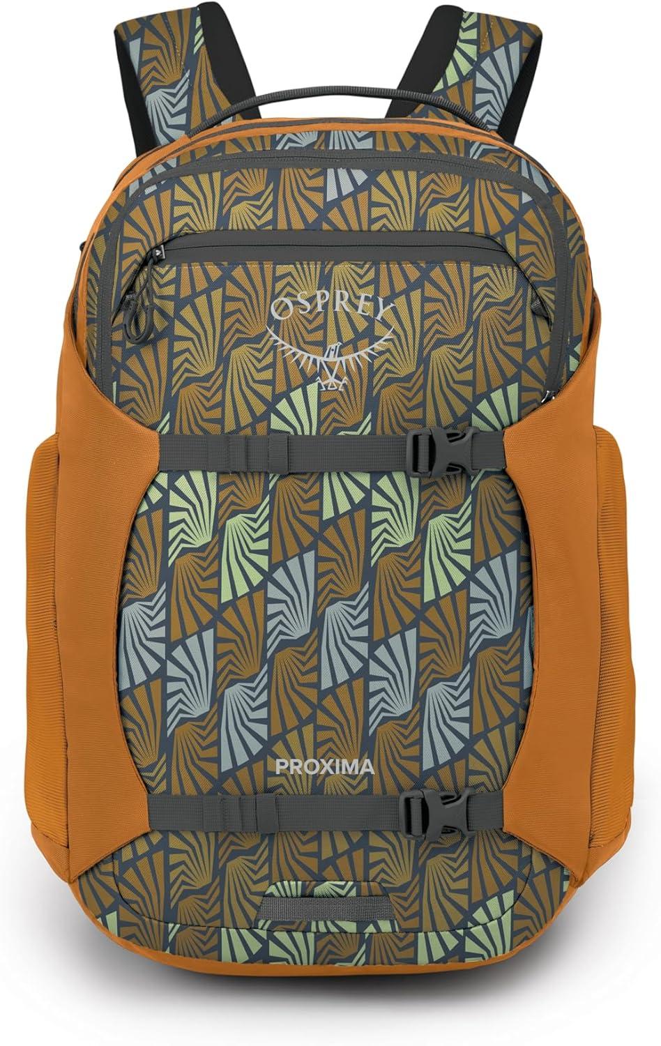 imageOsprey Proxima 30L Campus Laptop Backpack Organized Everyday Pack with Tech Storage Water Bottle Pockets and Comfortable Carry Perfect for School Commute and Travel Kazuma PrintToffee OrangeKazuma Print Toffee Orange