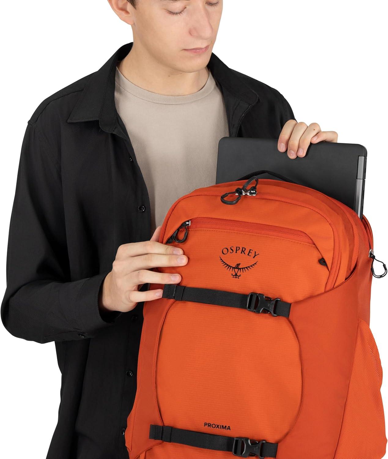 imageOsprey Proxima 30L Campus Laptop Backpack Organized Everyday Pack with Tech Storage Water Bottle Pockets and Comfortable Carry Perfect for School Commute and Travel Kazuma PrintToffee OrangeBlackCoal Grey