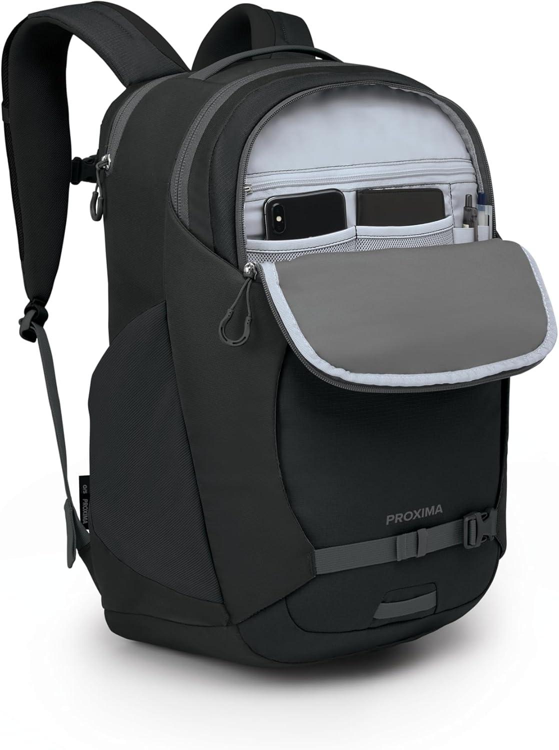 imageOsprey Proxima 30L Campus Laptop Backpack Organized Everyday Pack with Tech Storage Water Bottle Pockets and Comfortable Carry Perfect for School Commute and Travel Kazuma PrintToffee OrangeBlackCoal Grey