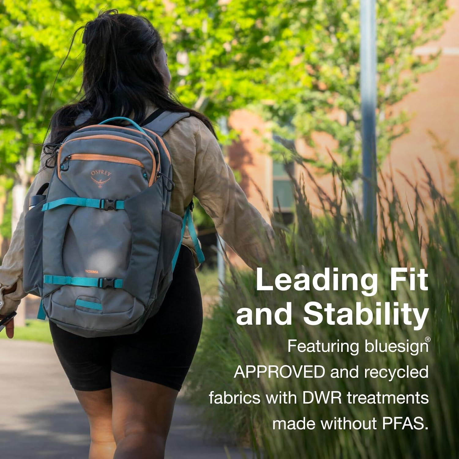 imageOsprey Proxima 30L Campus Laptop Backpack Organized Everyday Pack with Tech Storage Water Bottle Pockets and Comfortable Carry Perfect for School Commute and Travel Kazuma PrintToffee OrangeNight Shift Blue