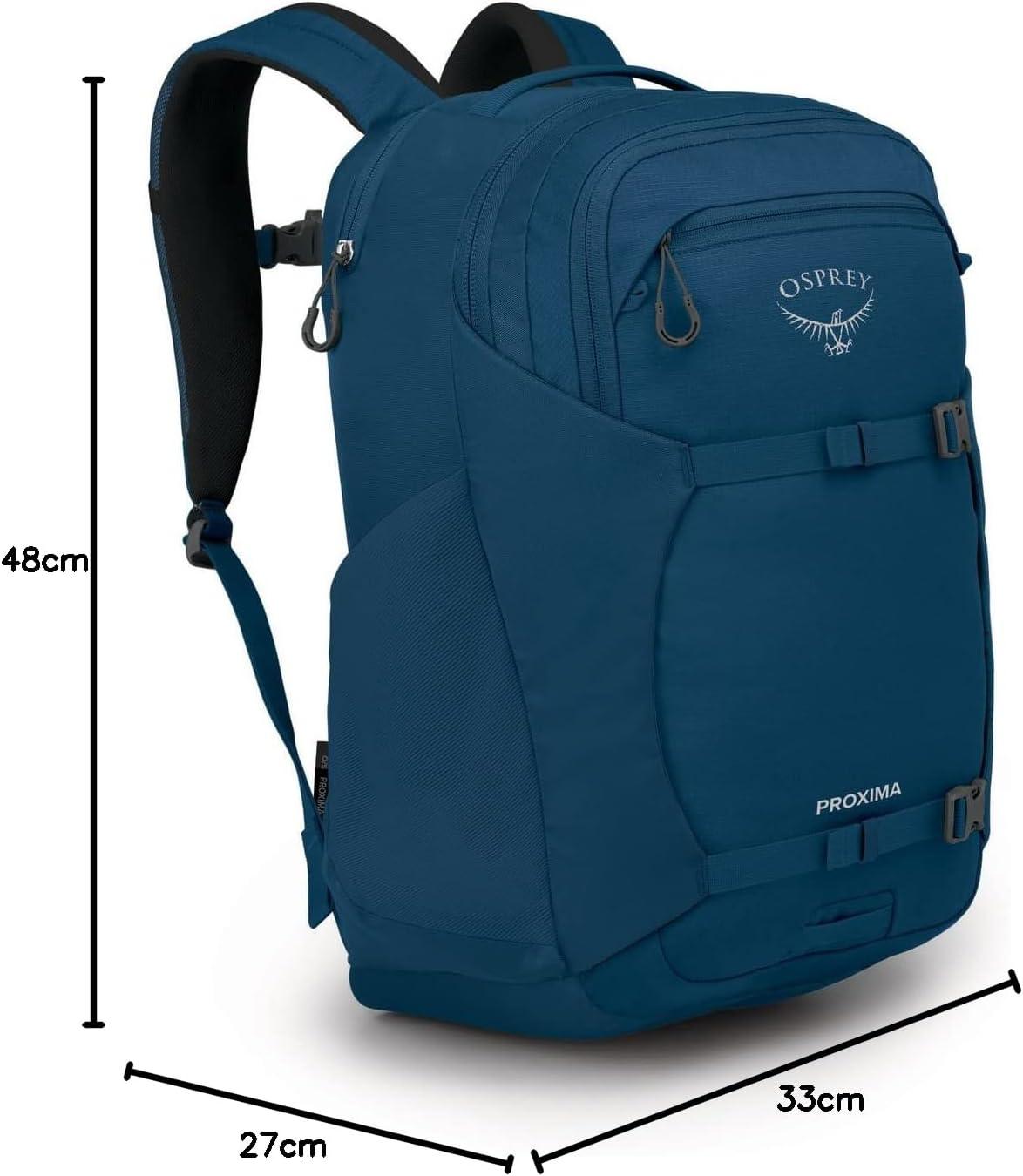 imageOsprey Proxima 30L Campus Laptop Backpack Organized Everyday Pack with Tech Storage Water Bottle Pockets and Comfortable Carry Perfect for School Commute and Travel Kazuma PrintToffee OrangeNight Shift Blue