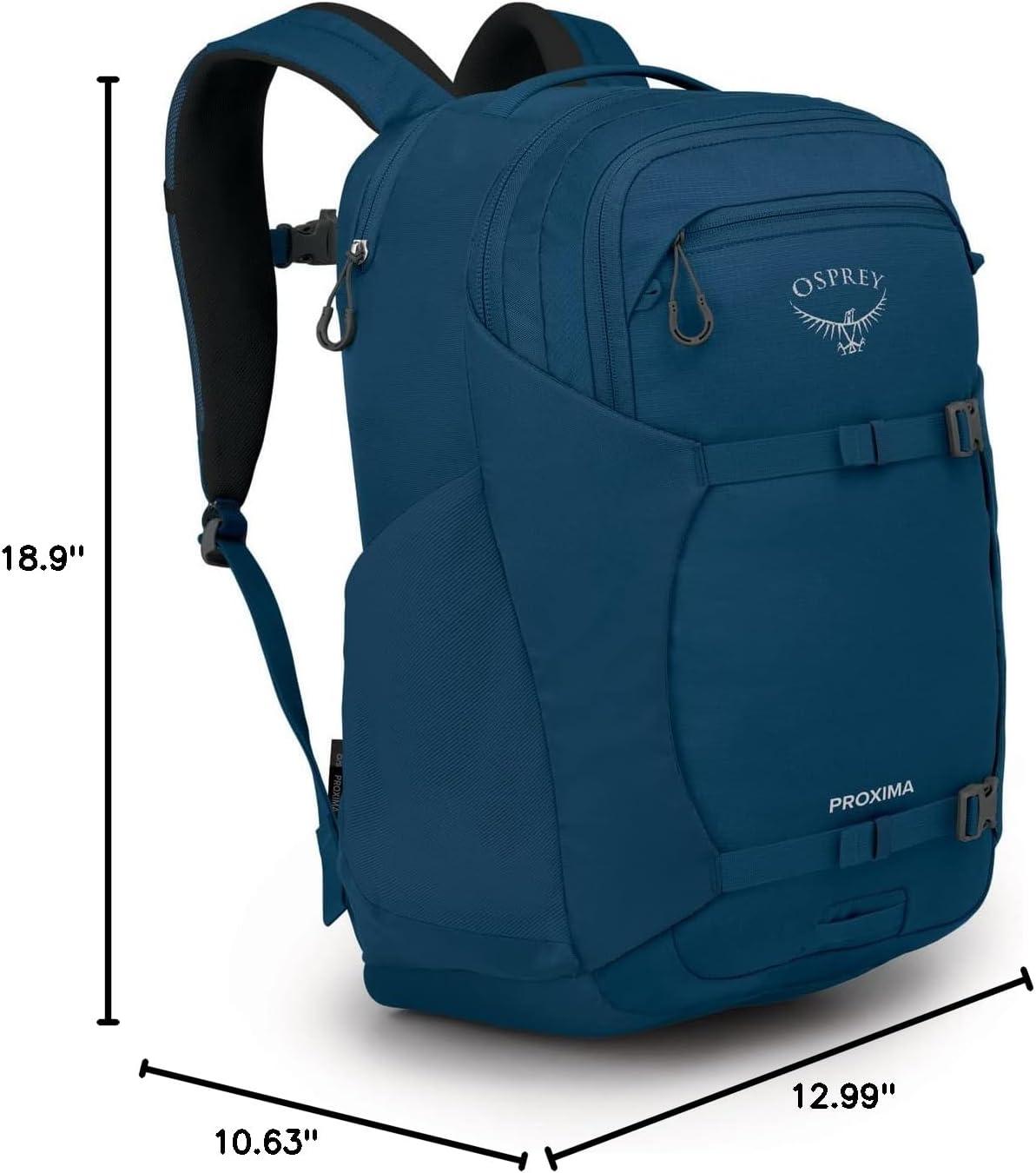 imageOsprey Proxima 30L Campus Laptop Backpack Organized Everyday Pack with Tech Storage Water Bottle Pockets and Comfortable Carry Perfect for School Commute and Travel Kazuma PrintToffee OrangeNight Shift Blue