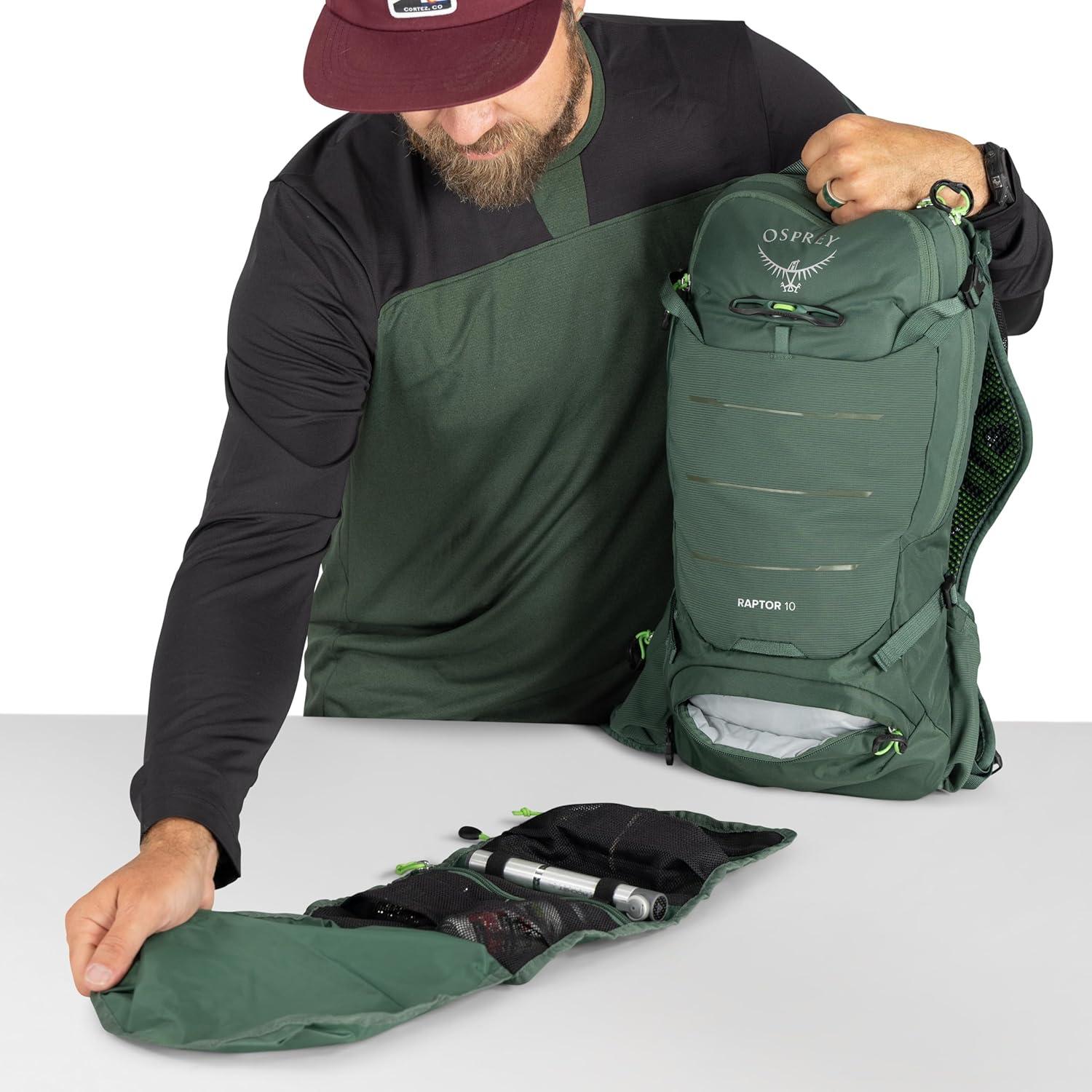 imageOsprey Raptor 10L Mens Mountain Biking Backpack with Hydraulics Reservoir BlackBlack