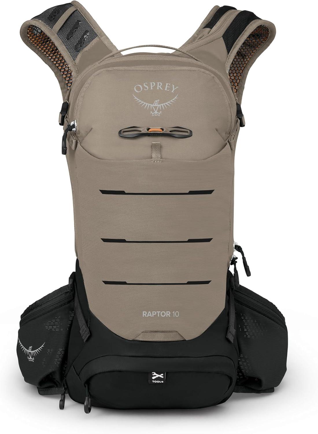 imageOsprey Raptor 10L Mens Mountain Biking Backpack with Hydraulics Reservoir BlackPediment Grey