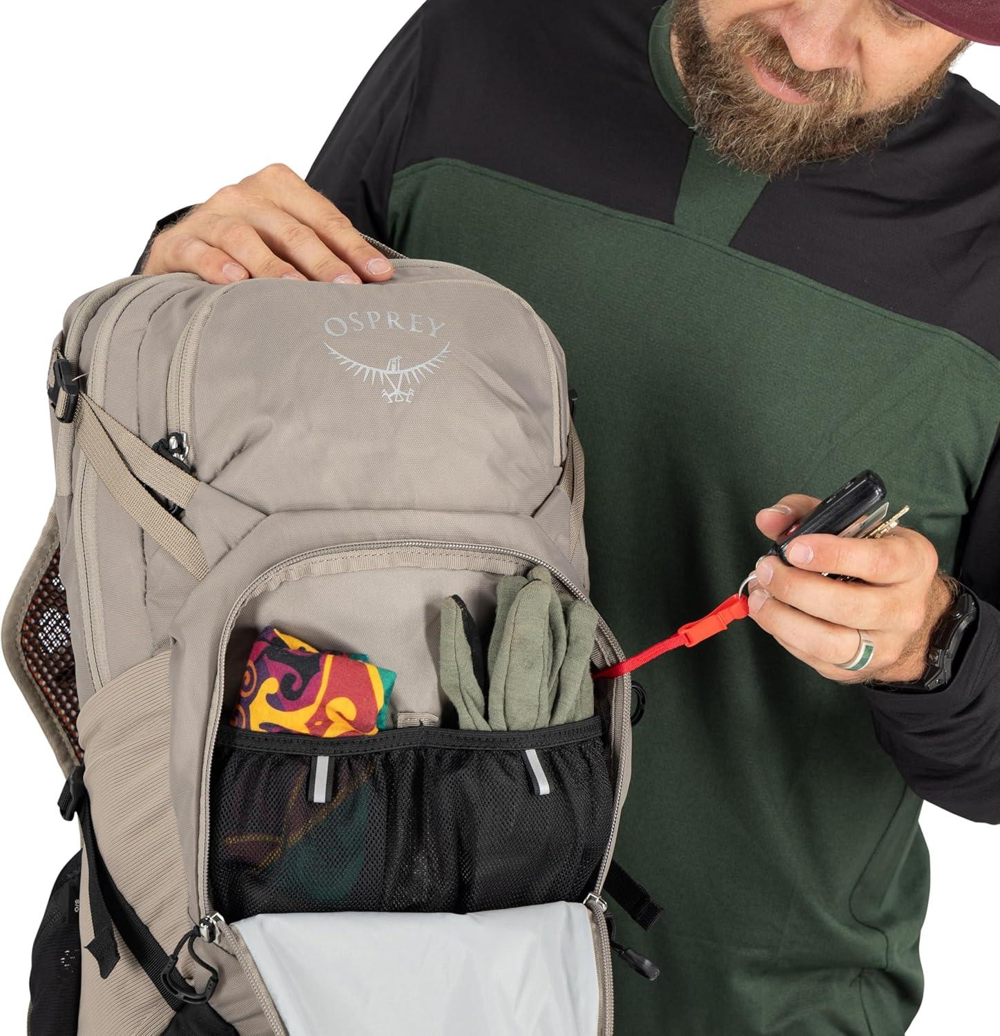 imageOsprey Raptor 14L Mens Mountain Biking Backpack with Hydraulics ReservoirTundra Green