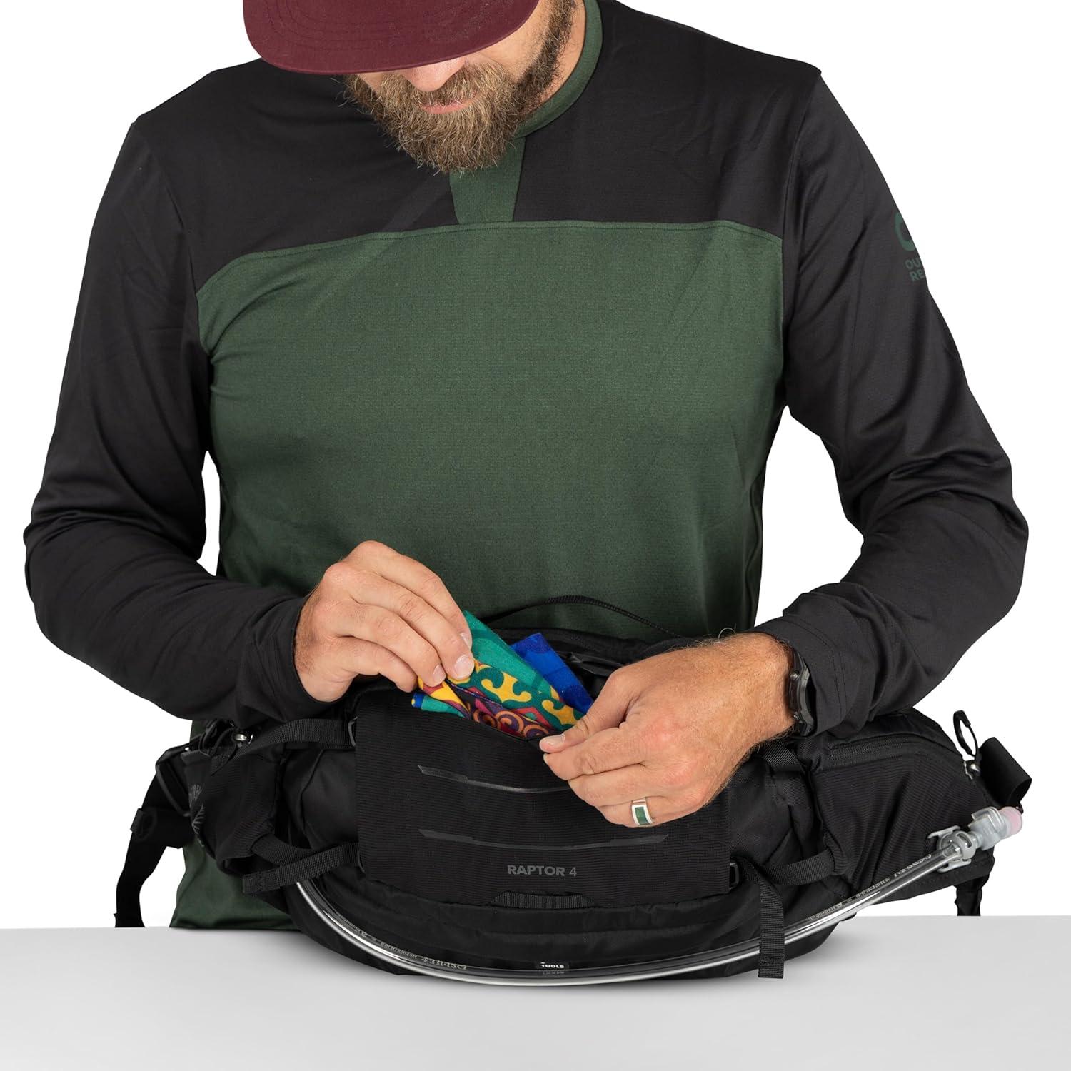 imageOsprey Raptor 4L Mens Mountain Biking Backpack with Hydraulics ReservoirPediment Grey