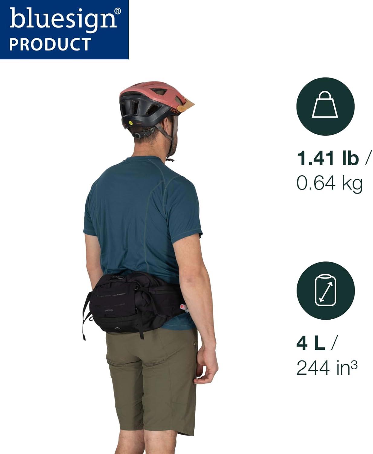 imageOsprey Raptor 4L Mens Mountain Biking Backpack with Hydraulics ReservoirPediment Grey