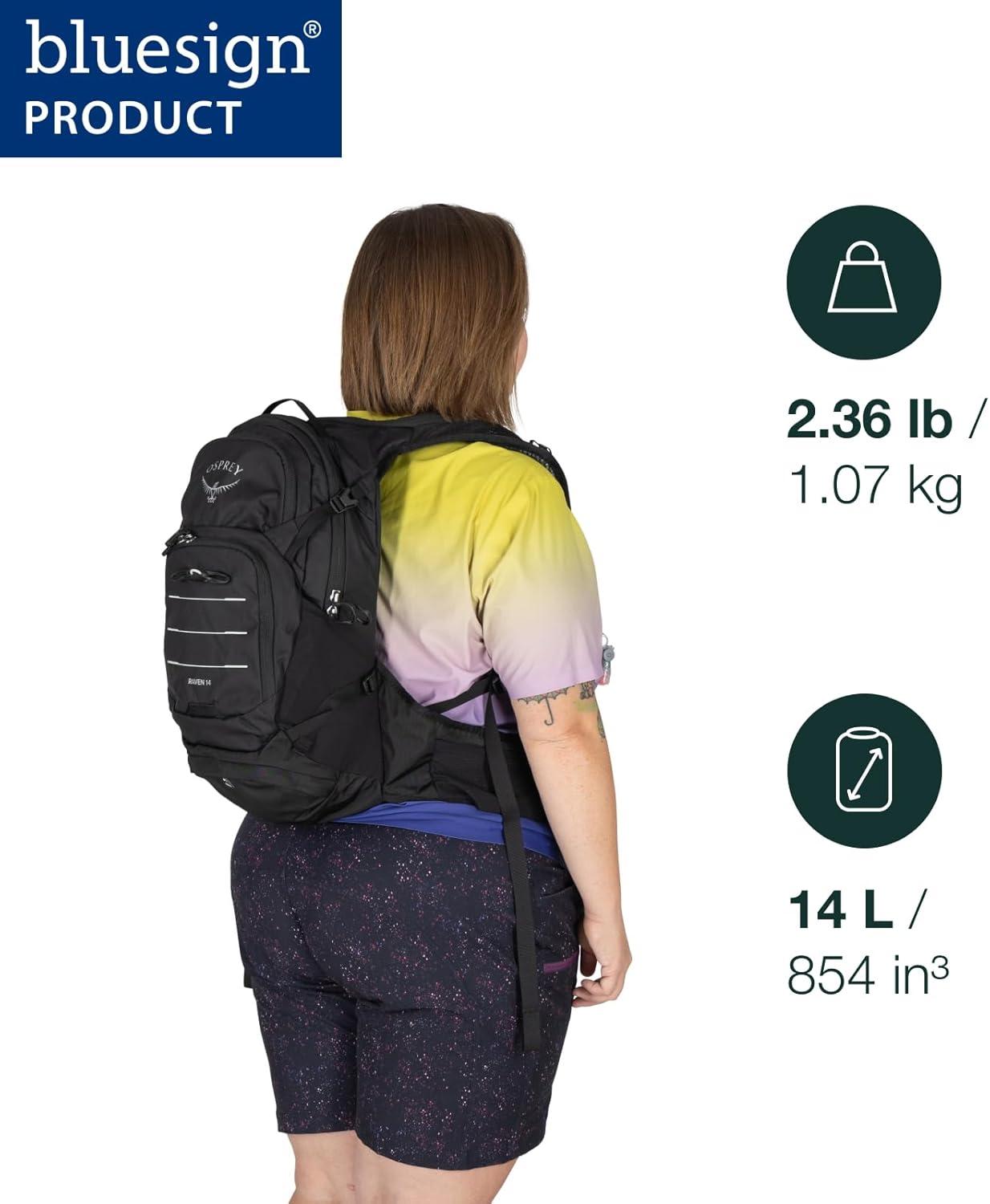 imageOsprey Raven 14L Womens Mountain Biking Backpack with Hydraulics ReservoirBlack