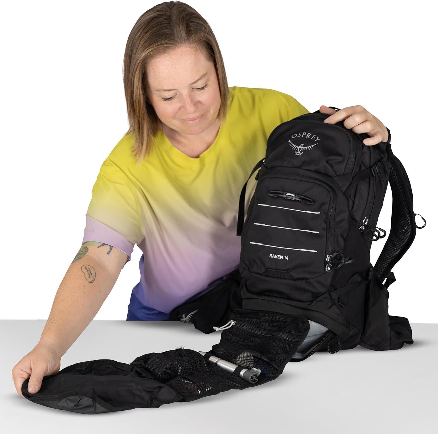 imageOsprey Raven 14L Womens Mountain Biking Backpack with Hydraulics ReservoirBlack