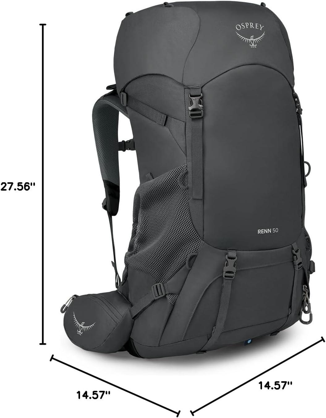 imageOsprey Renn 65L Womens Backpacking Backpack Cascade BlueMelon OrangeDark CharcoalGray Wolf