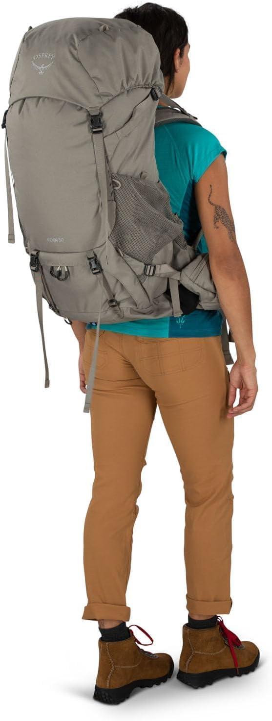 imageOsprey Renn 65L Womens Backpacking Backpack Cascade BlueMelon OrangePediment GreyLinen Tan