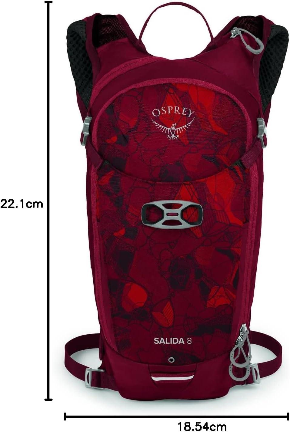 imageOsprey Salida 8L Womens Biking Backpack with Hydraulics Reservoir Space Travel GreyClaret Red