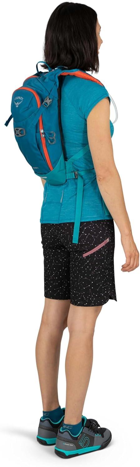 imageOsprey Salida 8L Womens Biking Backpack with Hydraulics Reservoir Space Travel GreyWaterfront Blue