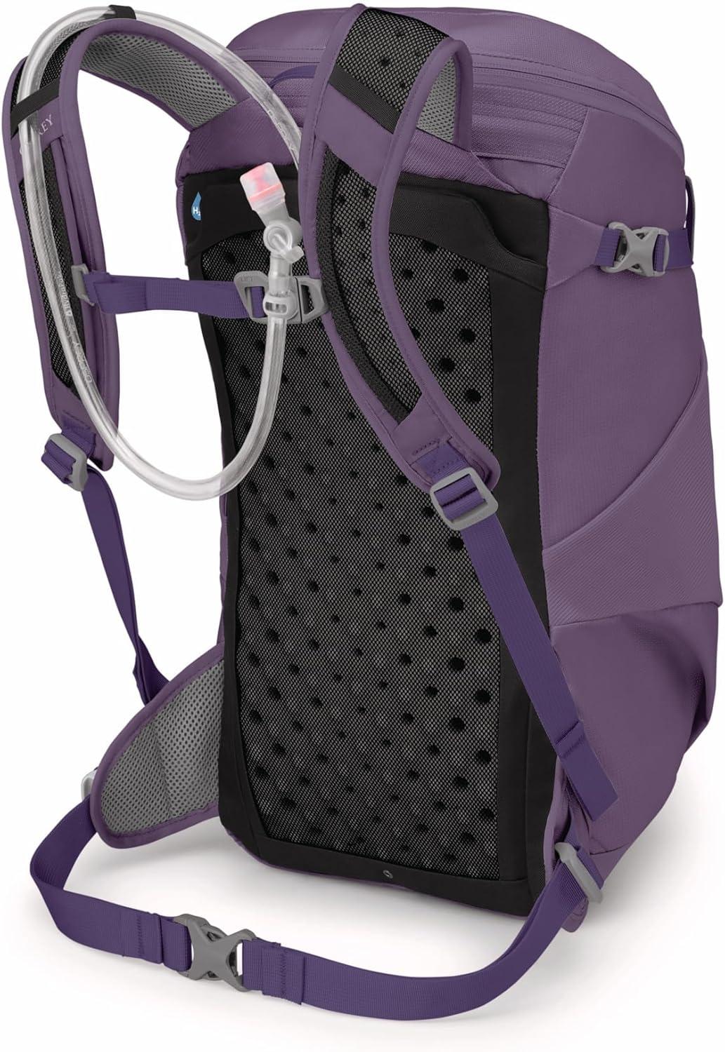 imageOsprey Skimmer 20L Womens Hiking Backpack with Hydraulics Reservoir Coyote BrownPurpurite Purple