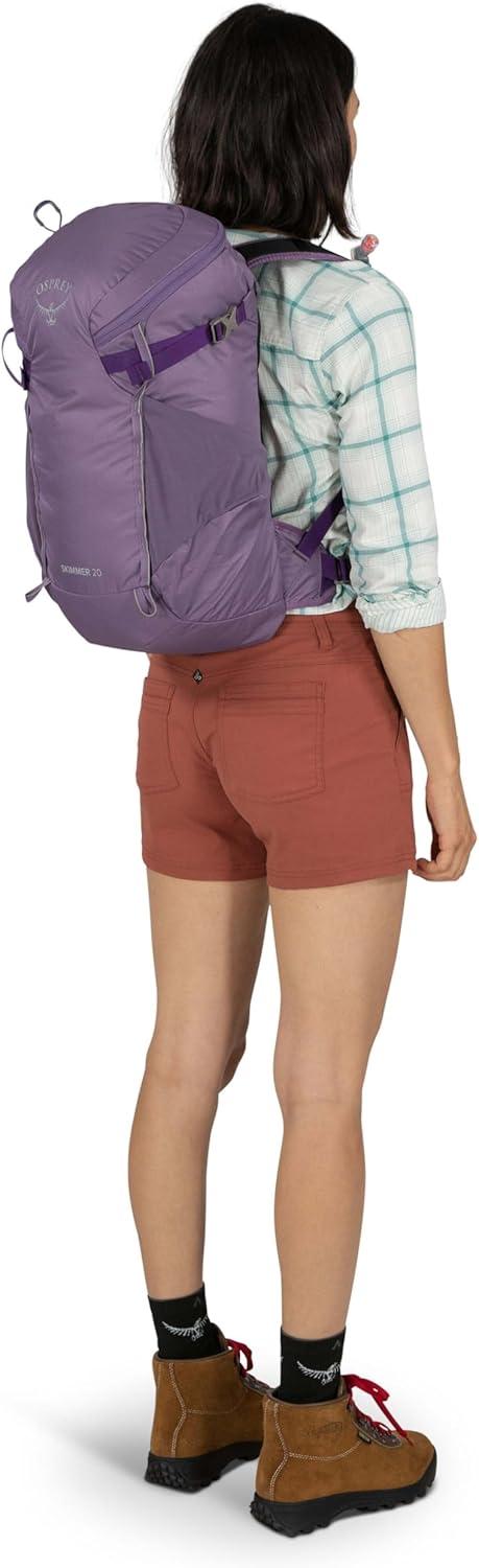 imageOsprey Skimmer 20L Womens Hiking Backpack with Hydraulics Reservoir Coyote BrownPurpurite Purple