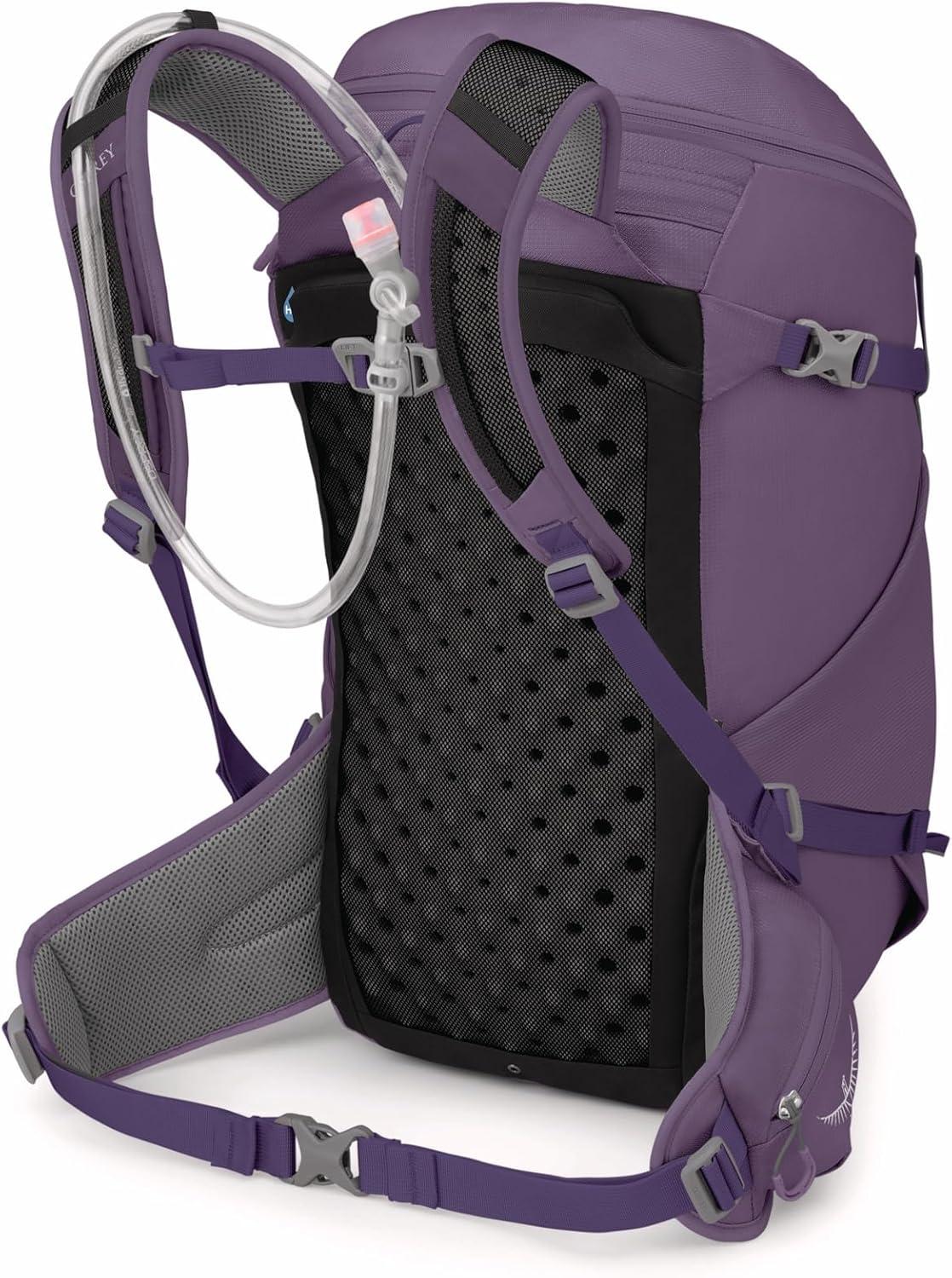 imageOsprey Skimmer 20L Womens Hiking Backpack with Hydraulics Reservoir Coyote BrownPurpurite Purple