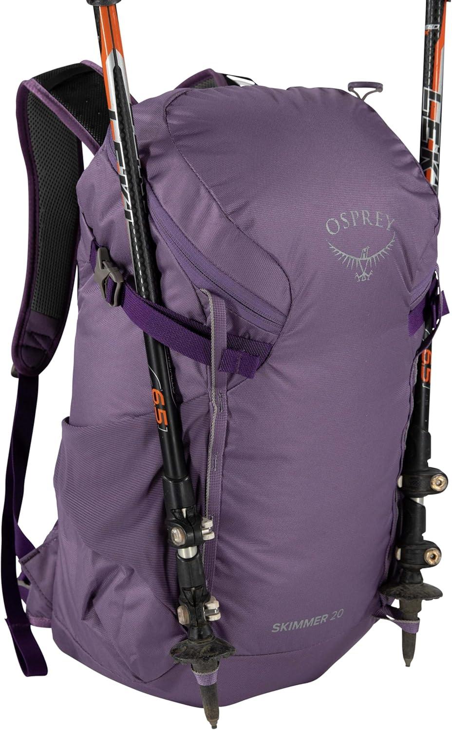 imageOsprey Skimmer 20L Womens Hiking Backpack with Hydraulics Reservoir Coyote BrownPurpurite Purple