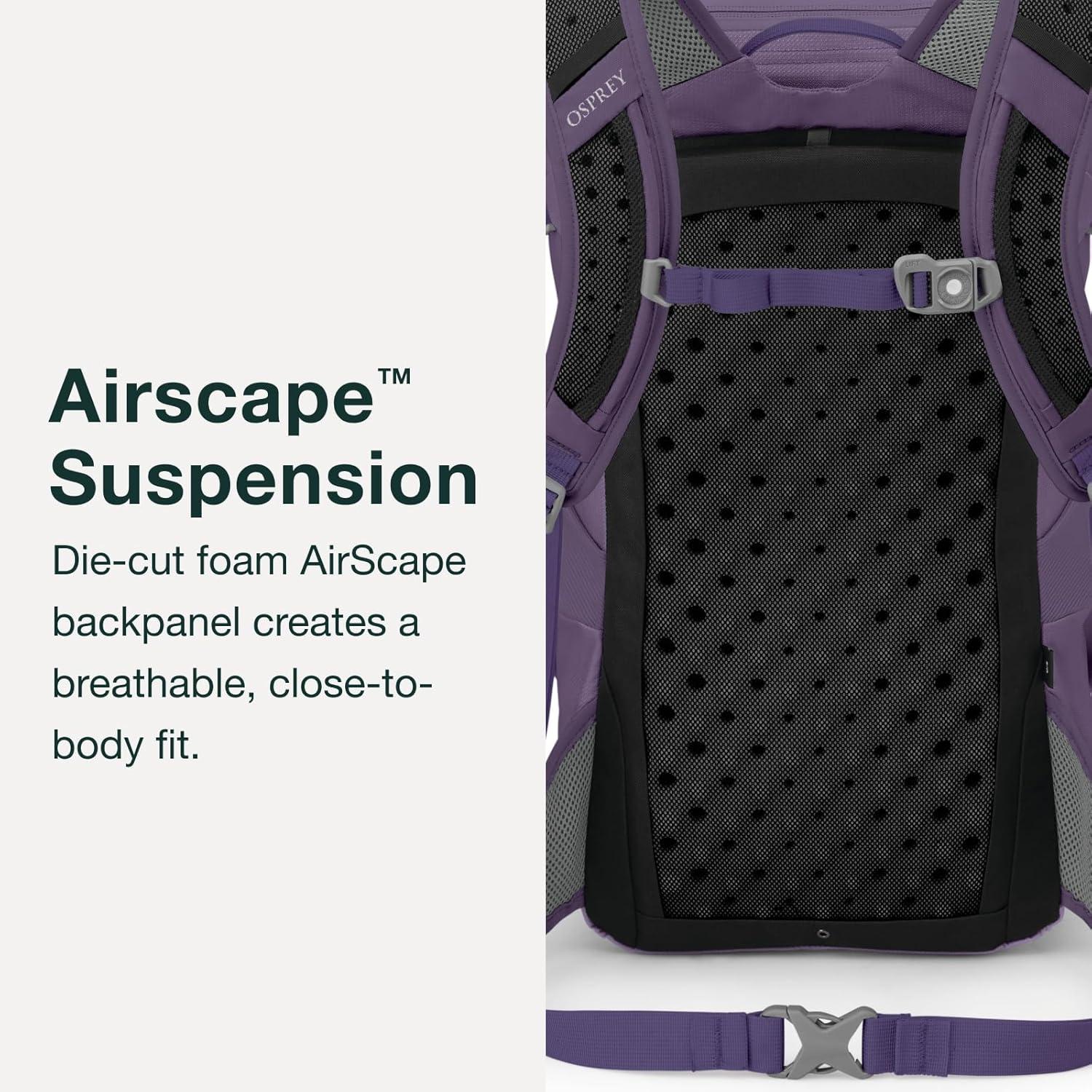 imageOsprey Skimmer 20L Womens Hiking Backpack with Hydraulics Reservoir Coyote BrownPurpurite Purple