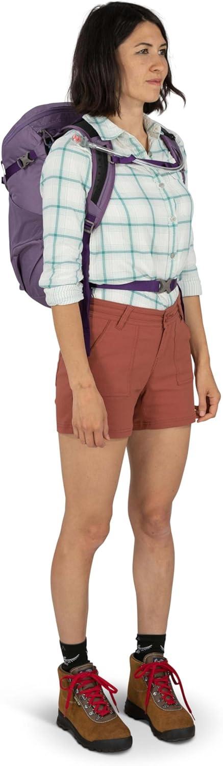 imageOsprey Skimmer 20L Womens Hiking Backpack with Hydraulics Reservoir Coyote BrownPurpurite Purple
