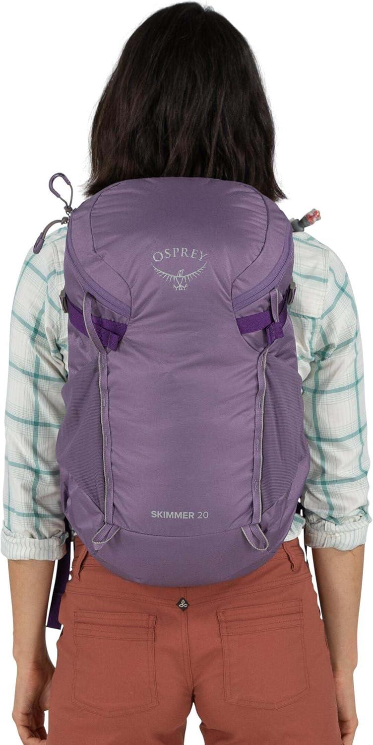imageOsprey Skimmer 20L Womens Hiking Backpack with Hydraulics Reservoir Coyote BrownPurpurite Purple