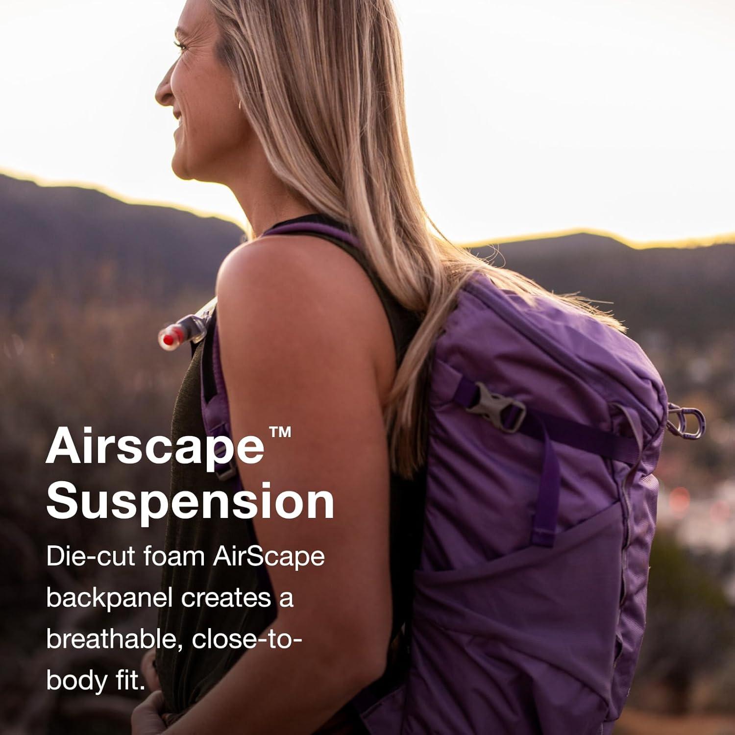 imageOsprey Skimmer 20L Womens Hiking Backpack with Hydraulics Reservoir Coyote BrownPurpurite Purple