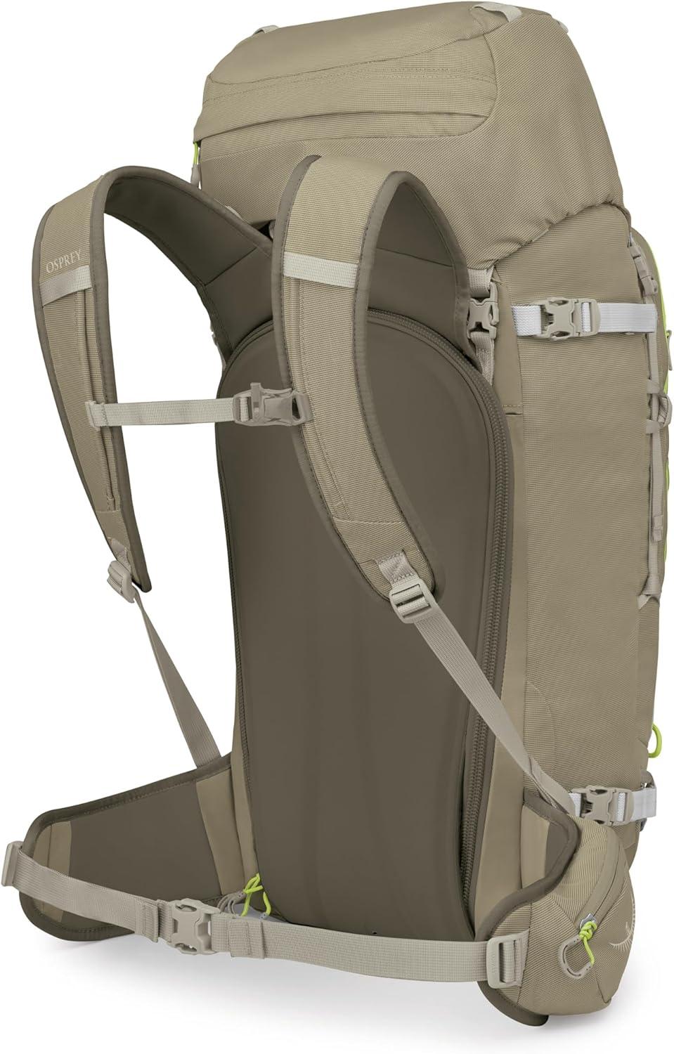 imageOsprey Soelden 45L Ski and Snowboard Backpack HighVolume Backcountry Snow Pack for Men Hut Trip Ready Helmet Carry Made with 100 Recycled Nylon Olive TanOlive Tan