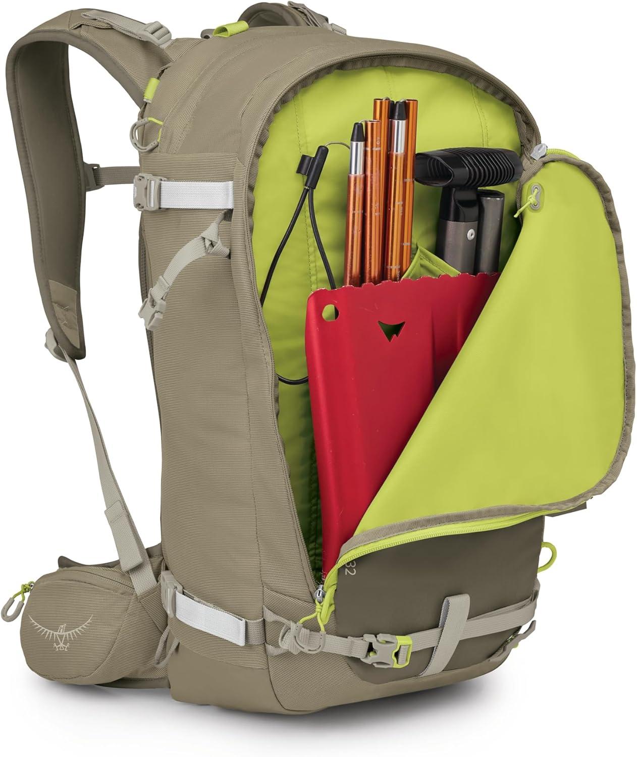 imageOsprey Soelden 45L Ski and Snowboard Backpack HighVolume Backcountry Snow Pack for Men Hut Trip Ready Helmet Carry Made with 100 Recycled Nylon Olive TanOlive Tan