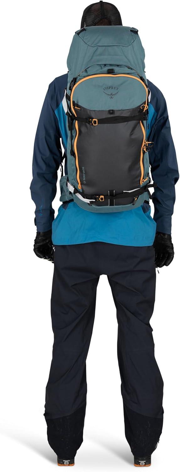 imageOsprey Soelden 45L Ski and Snowboard Backpack HighVolume Backcountry Snow Pack for Men Hut Trip Ready Helmet Carry Made with 100 Recycled Nylon Olive TanOlive Tan