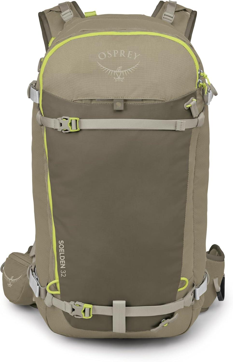 imageOsprey Soelden 45L Ski and Snowboard Backpack HighVolume Backcountry Snow Pack for Men Hut Trip Ready Helmet Carry Made with 100 Recycled Nylon Olive TanOlive Tan