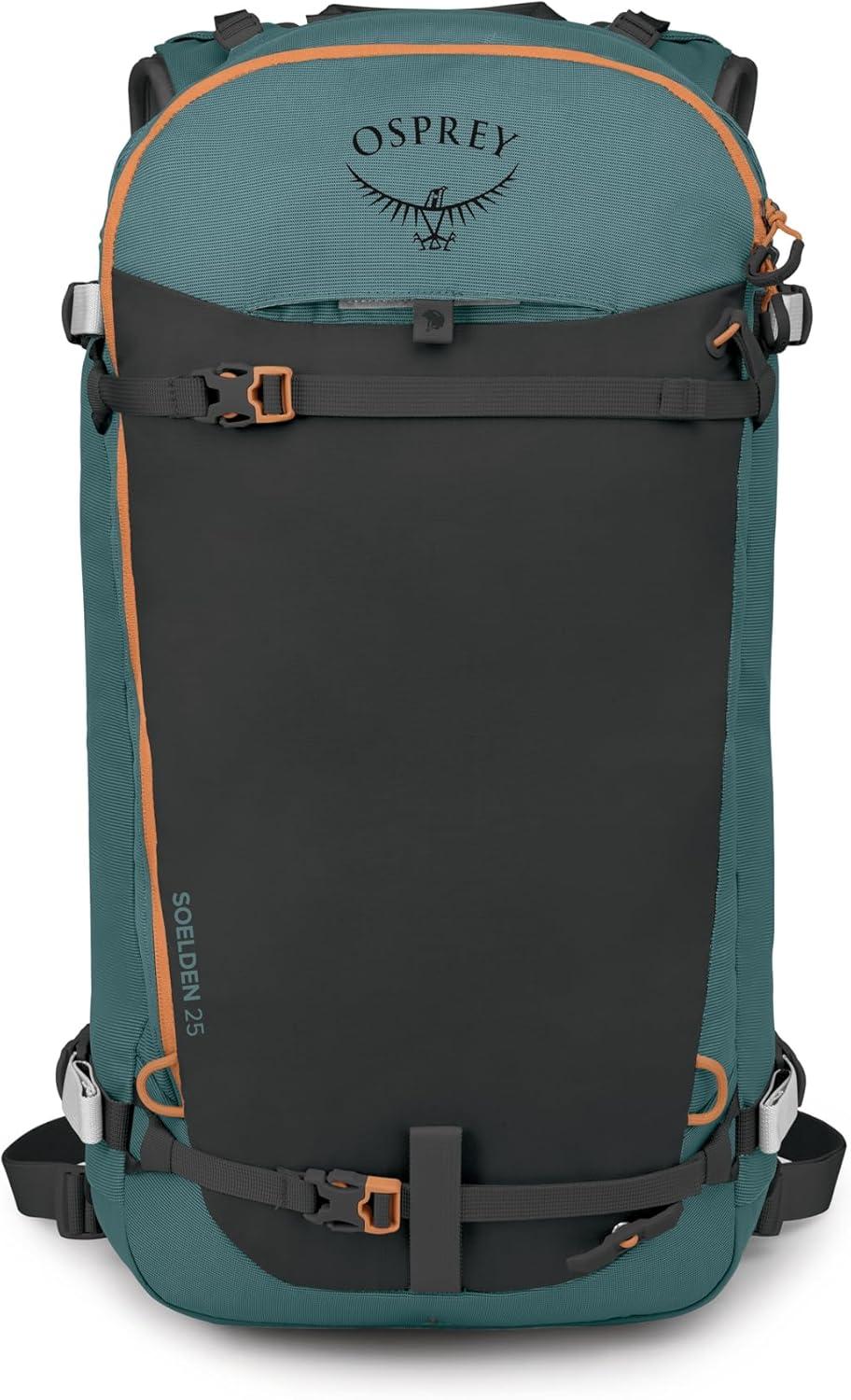 imageOsprey Soelden 45L Ski and Snowboard Backpack HighVolume Backcountry Snow Pack for Men Hut Trip Ready Helmet Carry Made with 100 Recycled Nylon Olive TanCascade Blue