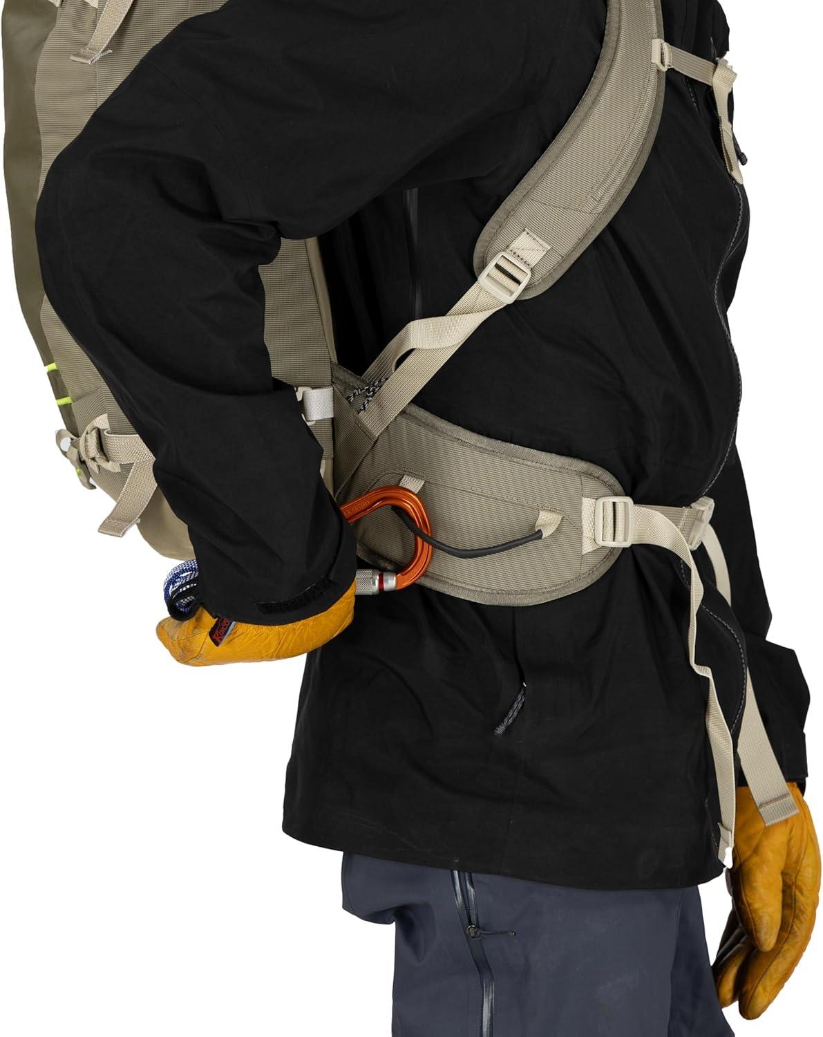 imageOsprey Soelden 45L Ski and Snowboard Backpack HighVolume Backcountry Snow Pack for Men Hut Trip Ready Helmet Carry Made with 100 Recycled Nylon Olive TanOlive Tan