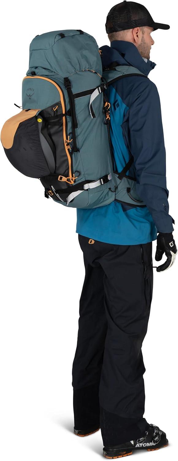 imageOsprey Soelden 45L Ski and Snowboard Backpack HighVolume Backcountry Snow Pack for Men Hut Trip Ready Helmet Carry Made with 100 Recycled Nylon Olive TanOlive Tan