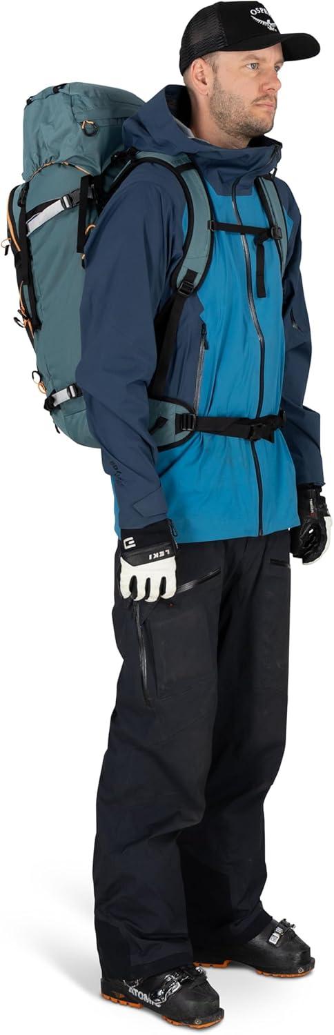imageOsprey Soelden 45L Ski and Snowboard Backpack HighVolume Backcountry Snow Pack for Men Hut Trip Ready Helmet Carry Made with 100 Recycled Nylon Olive TanOlive Tan