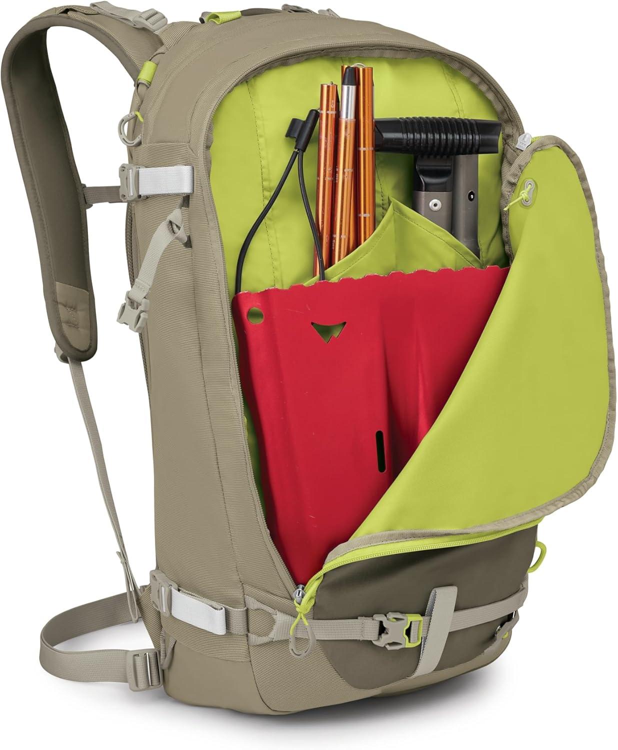 imageOsprey Soelden 45L Ski and Snowboard Backpack HighVolume Backcountry Snow Pack for Men Hut Trip Ready Helmet Carry Made with 100 Recycled Nylon Olive TanOlive Tan