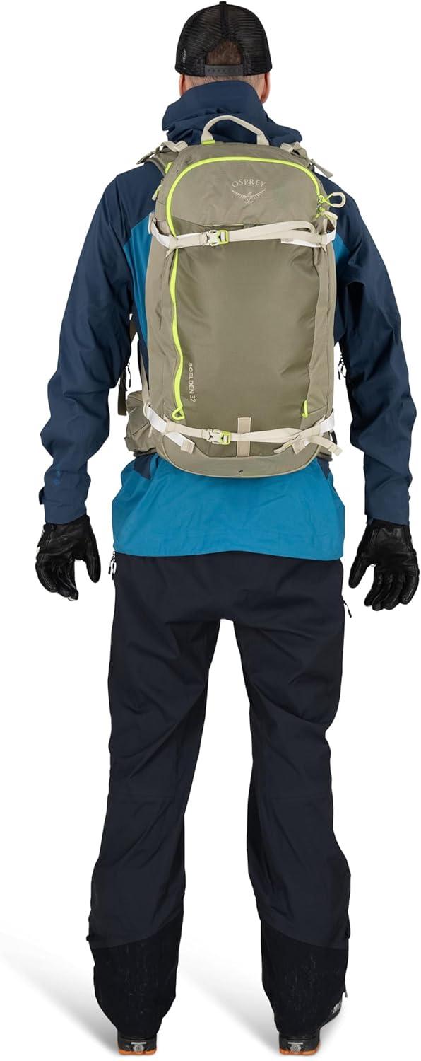 imageOsprey Soelden 45L Ski and Snowboard Backpack HighVolume Backcountry Snow Pack for Men Hut Trip Ready Helmet Carry Made with 100 Recycled Nylon Olive TanCascade Blue