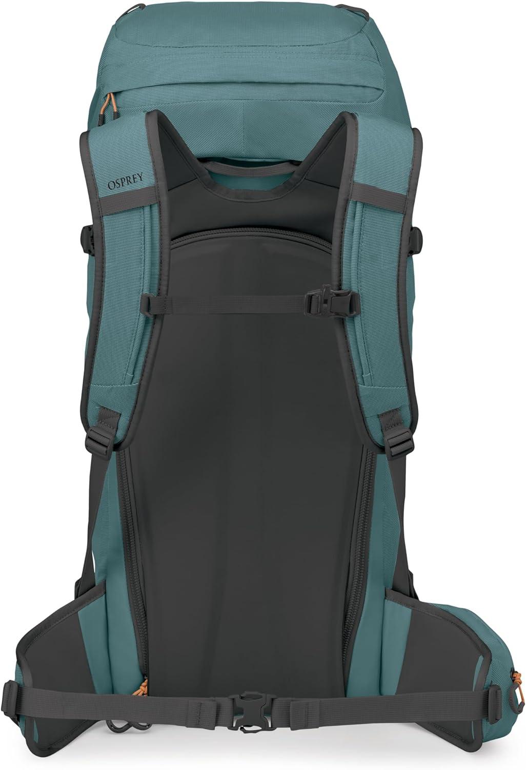 imageOsprey Soelden 45L Ski and Snowboard Backpack HighVolume Backcountry Snow Pack for Men Hut Trip Ready Helmet Carry Made with 100 Recycled Nylon Olive TanCascade Blue