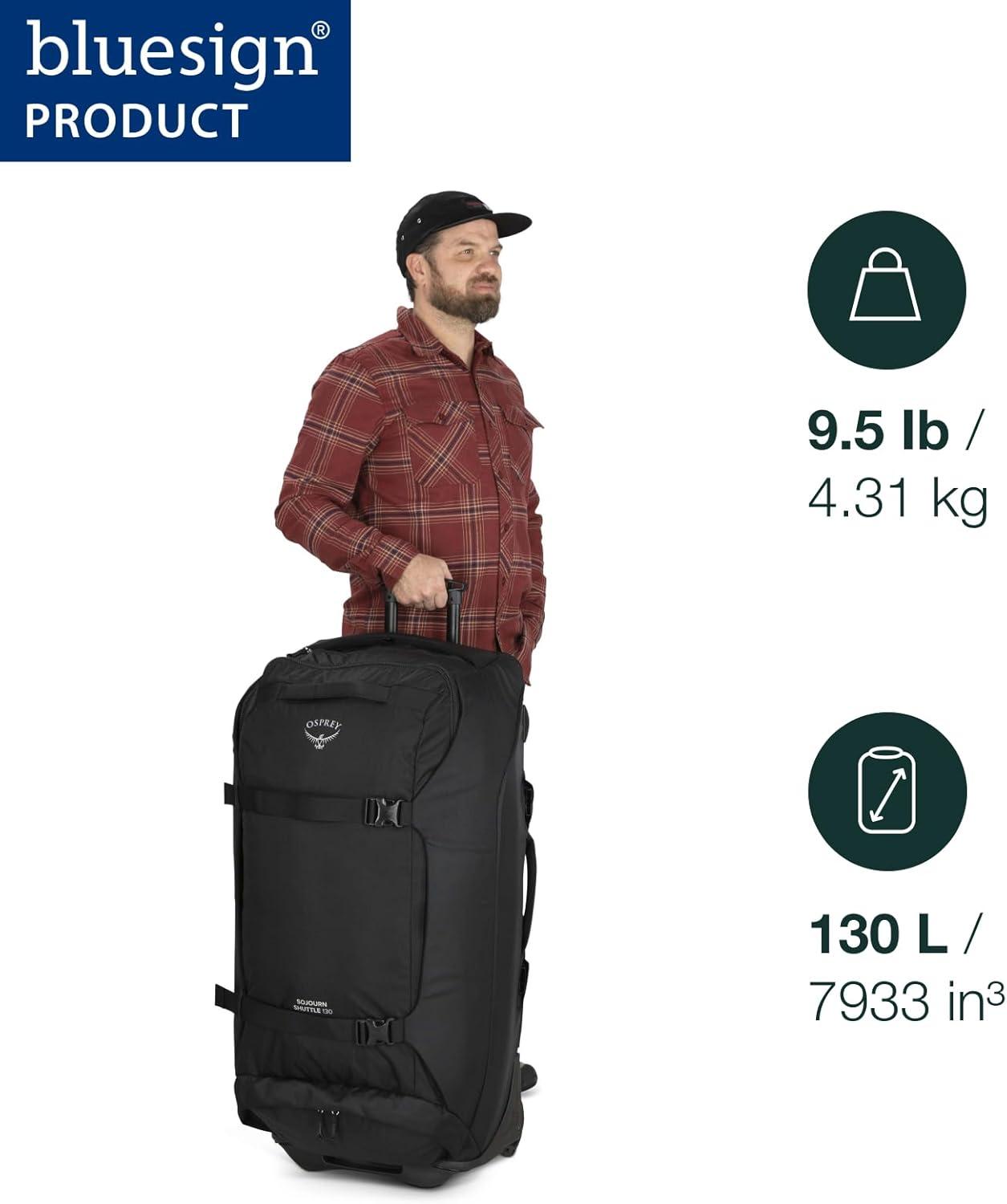 imageOsprey Sojourn Shuttle 36quot130L Wheeled Duffel Luggage Koseret GreenKoseret Green