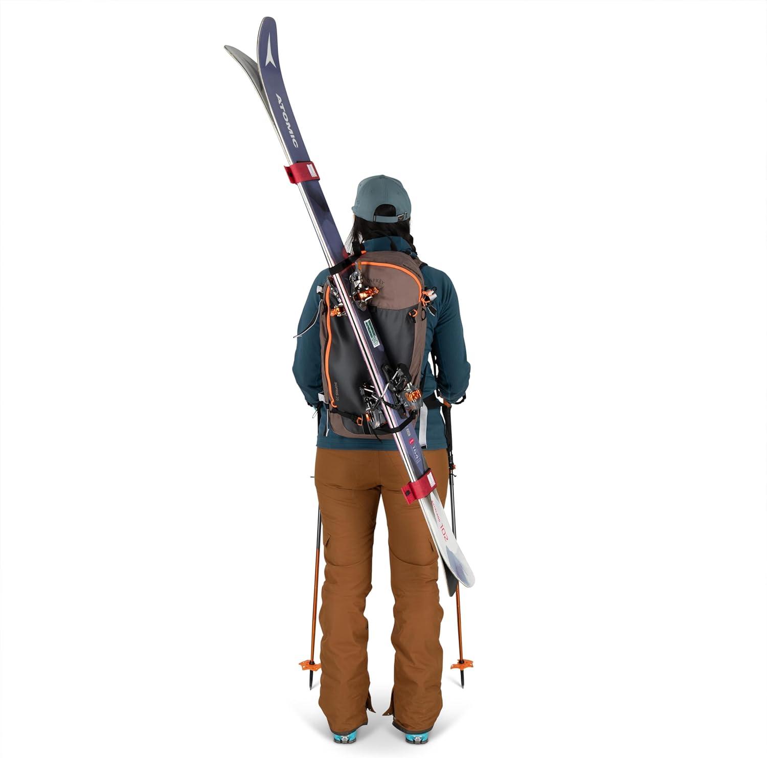 imageOsprey Sopris 32L Ski and Snowboard Backpack Avalanche Gear Carry Lightweight Backcountry Backpack for Women Ski ampamp Snowboard Carry Made with 100 Recycled Nylon Magma BrownTundra Green