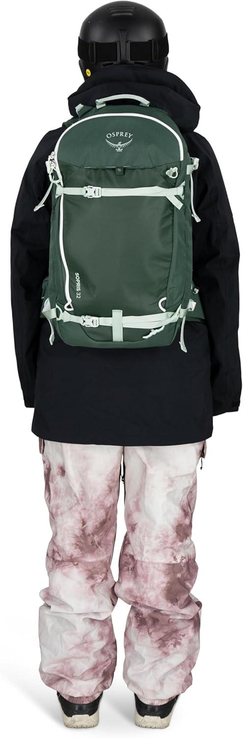 imageOsprey Sopris 32L Ski and Snowboard Backpack Avalanche Gear Carry Lightweight Backcountry Backpack for Women Ski ampamp Snowboard Carry Made with 100 Recycled Nylon Magma BrownTundra Green