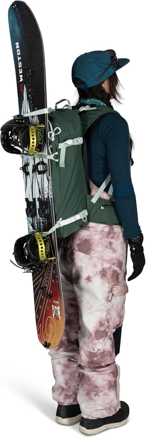 imageOsprey Sopris 32L Ski and Snowboard Backpack Avalanche Gear Carry Lightweight Backcountry Backpack for Women Ski ampamp Snowboard Carry Made with 100 Recycled Nylon Magma BrownTundra Green