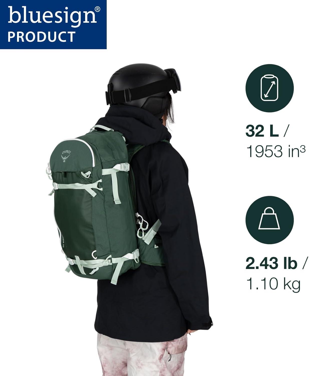 imageOsprey Sopris 32L Ski and Snowboard Backpack Avalanche Gear Carry Lightweight Backcountry Backpack for Women Ski ampamp Snowboard Carry Made with 100 Recycled Nylon Magma BrownTundra Green