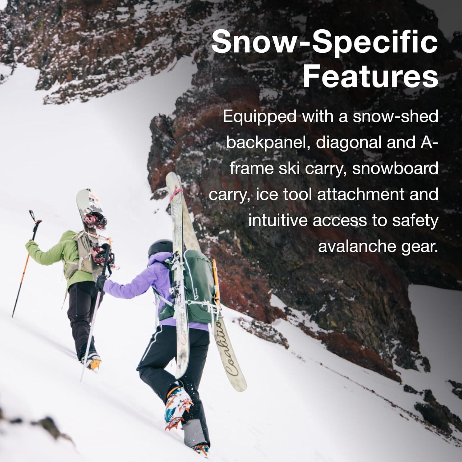 imageOsprey Sopris 32L Ski and Snowboard Backpack Avalanche Gear Carry Lightweight Backcountry Backpack for Women Ski ampamp Snowboard Carry Made with 100 Recycled Nylon Magma BrownMagma Brown